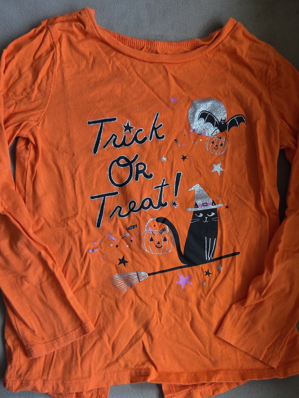 Carter's Orange Halloween 'Trick Or Treat' Long-Sleeve Top